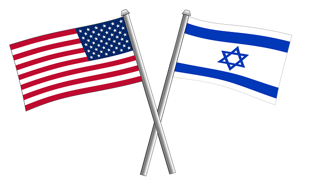 Флаги США и Израиля